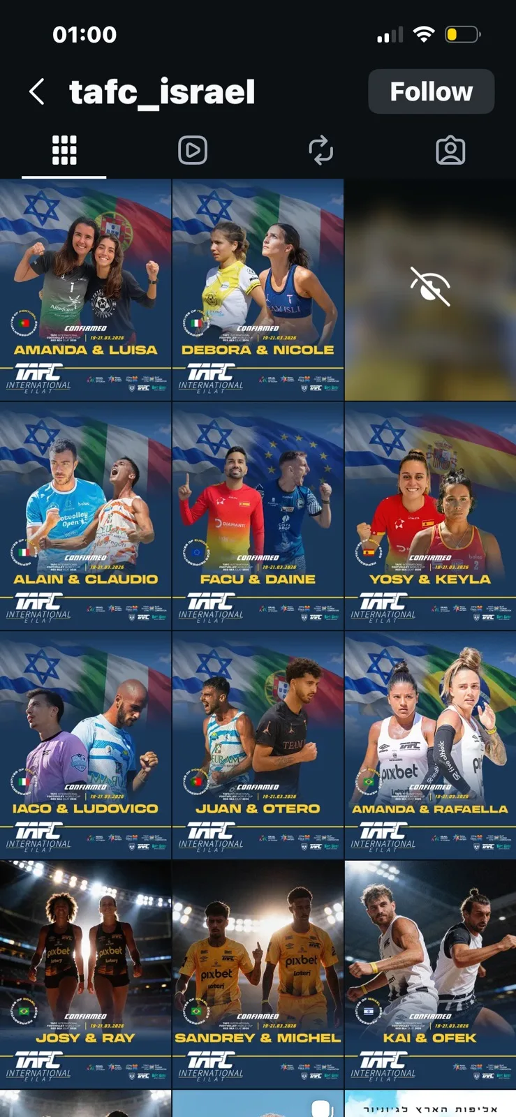 Jogadores do TAFC Israel
